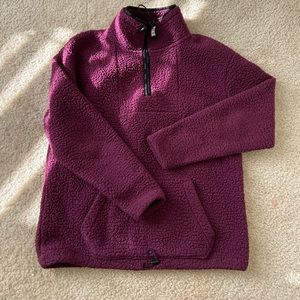 PINK Sherpa quarter zip